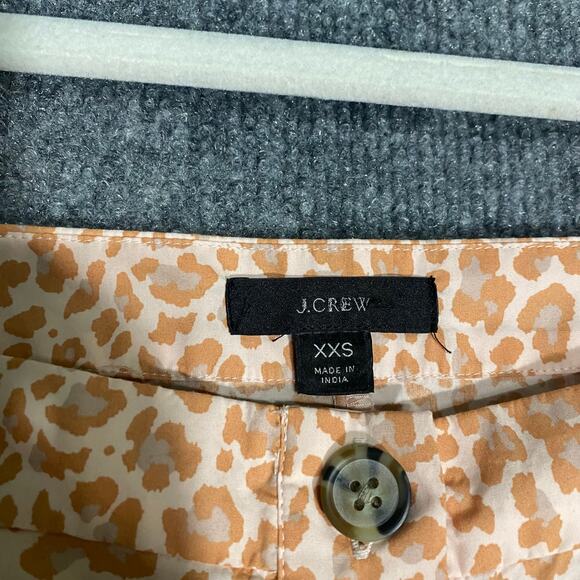 J. Crew Midi Cottage Dress XXS Leopard Print Puff Short Sleeve Button Up A-Line - Picture 10 of 12